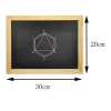 Factory supply small size 30cm*20cm wood frame wooden blackboard chalk