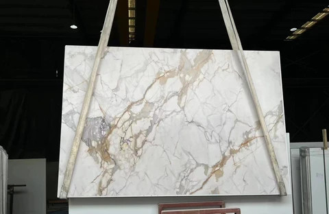 Factory wholesale price Artificial stone  slabs for building interior walls, polished glazed marble look slab floor tiles