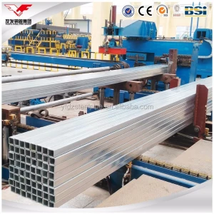 Famous galvanized steel pipe 4 inch thin wall galvanized square steel tube