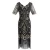 Import Fancy 1920s Flapper Dress Fringed Sequin  Gatsby Costume V Neck Vintage Beaded Evening Dress from China