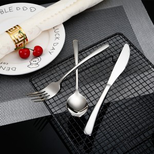 Fashion design hot sale elegant 304 Stainless Steel cutlery set dinner tableware knife spoon and fork set  coffee and tea spoon
