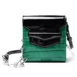 Fashion high quality lacquered crocodile ladies messenger crossbody bag