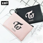 Fashion Kpop Bulletproof boy Twice  Zipper Mini Coin Purse Women PU Leather Wallets Key Wallets