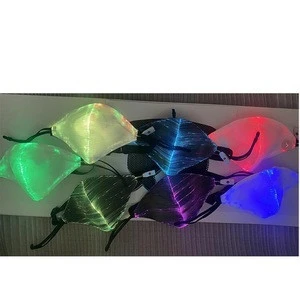 Fashion Party Led Fiber Optic Mask Rechargeable Fashion Glowing In The Dark