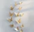 Fashion wedding party decoration 3d wall stickers home decor artificial golden silver paper butterfly sticker