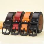 Fashion Women's Belts Genuine Leather Straps Female Waistband Pin Buckles Fancy Vintage for Jeans