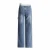 Import Fashionable personalized lace stitching straight-leg pants 2024 spring and summer new trendy style ripped design jeans for women from China