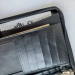 Faux Leather Pocket Zipper Bags Zipper Binders A5 Diary Planner Notebook Executive Gifts Office Travel Document Bag
