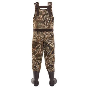 FavorGear Chest Fishing Waders Hunting Bootfoot with Wading Belt Waterproof Nylon and PVC Cleated Wading Boots for Men