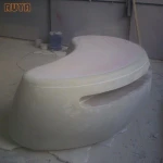 Fiberglass front desk reception usage for office building company consulting and mall hall
