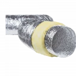 Fiberglass insulated flexible duct for hvac system