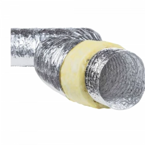 Fiberglass insulated flexible duct for hvac system