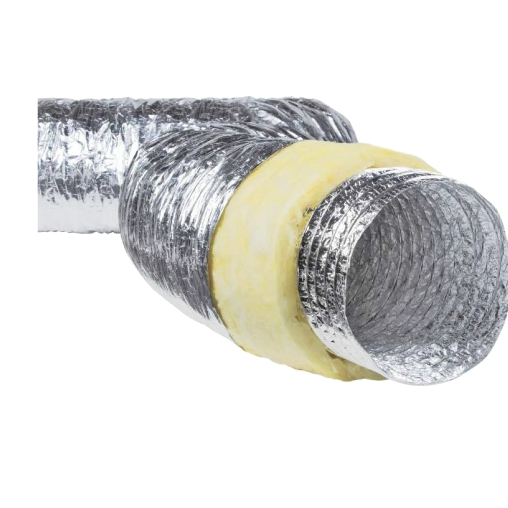 Fiberglass insulated flexible duct for hvac system