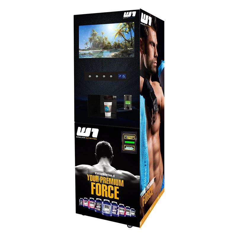 Fitness Club Use Commercial Automatic Standing Protein Shake Cold Drink Vending Machine
