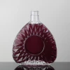 Flat shape fashion super flint glass xo 750ml brandy bottle