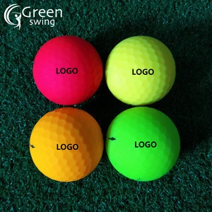 Fluorescent matte color golf ball