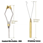 Fly Tying Tool Kit 7-8-12 in 1 with Bobbin Finisher Scissors Vise Hackle Hair Stacker Fly Fishing Tying Tools Set