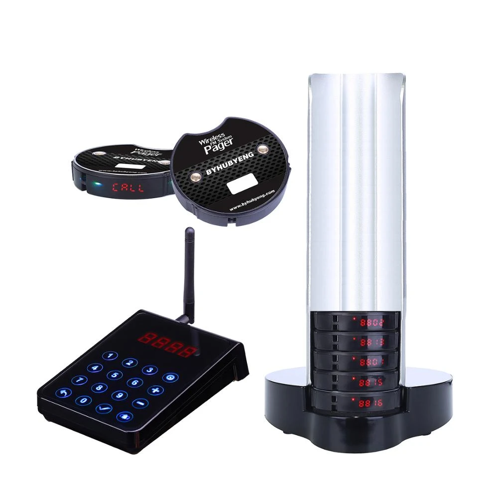 FM Waterproof Guest Vibrating Wireless Coaster Pager For Restaurant Cafe Shop Paging System