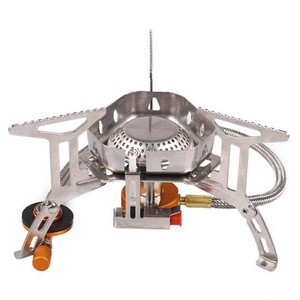 Folding BBQ electron ignition survival Burner gear mini Lightweight Outdoor Hiking Backpacking Portable Camping Gas Stove
