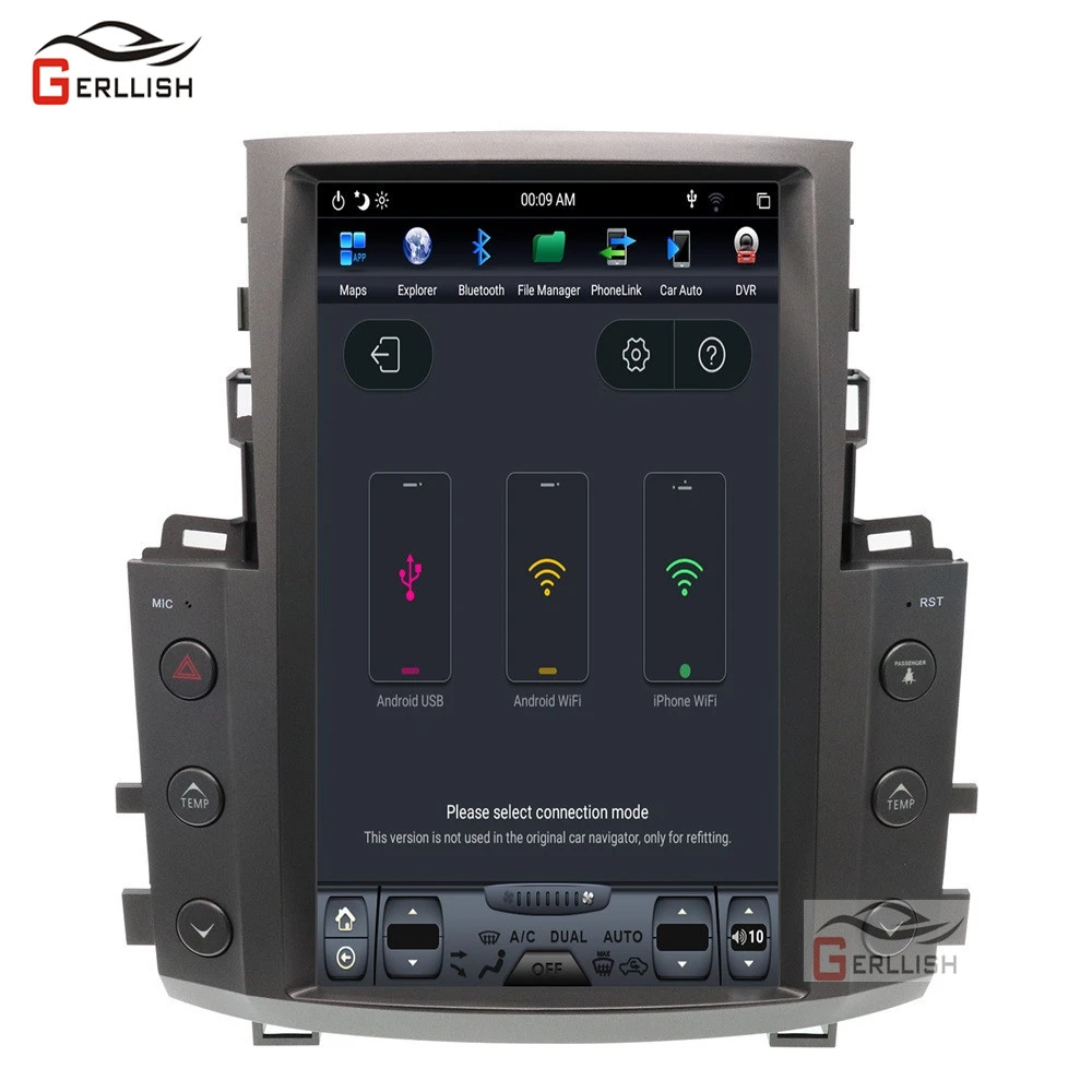 For Lexus LX570 2007-2015 Tesla Style Android  Car GPS Navigation Stereo Headunit Multimedia Player Auto Radio Carplay