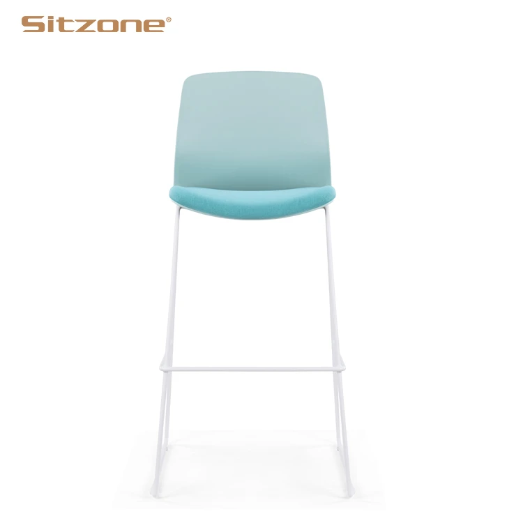 Foshan Sitzone furniture office public area used high bar stool chairs with metal base