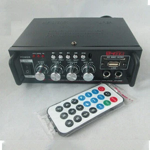 FRANKEVER high quality 220v/12v mini 2 channel class d USB /TF/FM audio power car amplifier