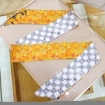 Free Sample custom printed silk twillies bag scarf