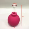 fuchsia Glass Silicone Cups Massage Vacuum Suction Cupping Cups for Body Face Leg Arm Back Shoulder Muscle and Joint Pain