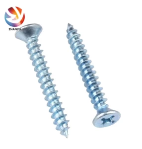 Galvanized Made in China with high quality DIN7982 Countersunk Head Self Tapping Screw Flat head screw