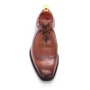 Genuine Leather Shoes Hand Painted Mens dirty leather brown colour thickedsoled pointed leather shoes