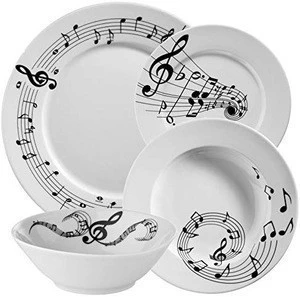 Germany Tableware set! 24pcs porcelain plates sets dinnerware /colorful mexican ceramic dinnerware sets with cut decal