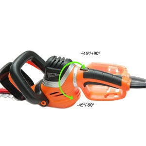 GHT08, GARCARE 4.8-Amp Corded Hedge Trimmer with Rotating Handle and 24&quot; Dual Cutting Laser Blade, Blade Cover