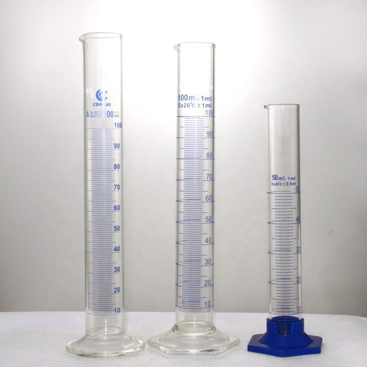 Glass measuring cylinder  with spout boro 3.3 glass    5ml - 2000ml  CORDIAL BRAND