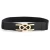 Import Gold Alloy Buckle Elastic Belts for Women Black PU Leather Waist Belt for Dress from China