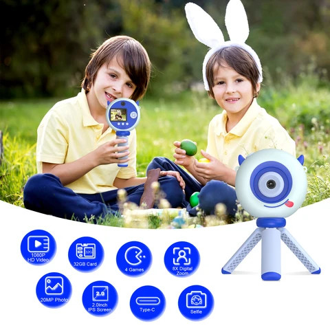 Good Quality Best GIFT Carton Cute Baby Kids Camera with 1080P Photo Video Camera  for Boys
