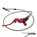 GOOFIT 1200mm Hydraulic Clutch Lever Master Cylinder Fluid Reservoir Lever for 125-250cc Vertical Engine Off Road Motorcycle
