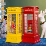 Great Price Birthday Gift Yellow Duck Water Globes Telephone Booth Usb Charge Water Filled Lantern With Glitter And Led Lighting