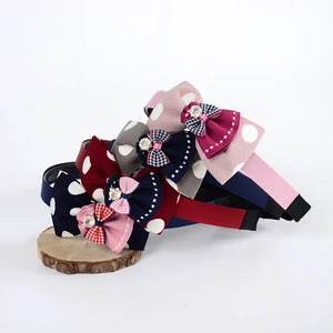 hair accessories for girl fabric ribbon bows hair hoop