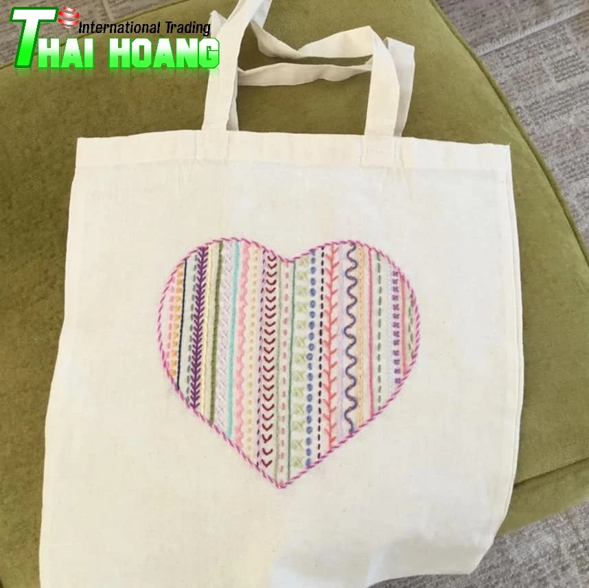 Hand Embroidery Tote Bag - 100% Handmade