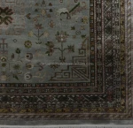 Hand Knotted Wool & Silk N-195 Traditional 8x10 Khotan Samarkand Design Indian Carpets