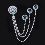 Handmade OEM free sample muslim brooch hijab scarf pins,flower pin brooch,china manufacturer chain brooch