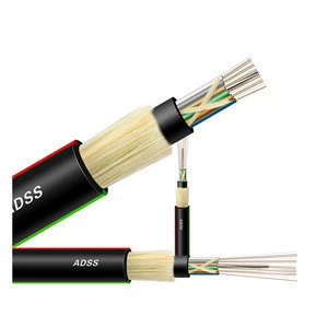 Hanxin 19 years fiber optical equipment factory 4 8 12 24 48 core G652D Single Mode Aerial ADSS Fibre optic cable