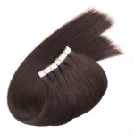 HAOHAO Top quality Double drawn Russian tape human hair extensions,full cuticle Tape in remy hair extension