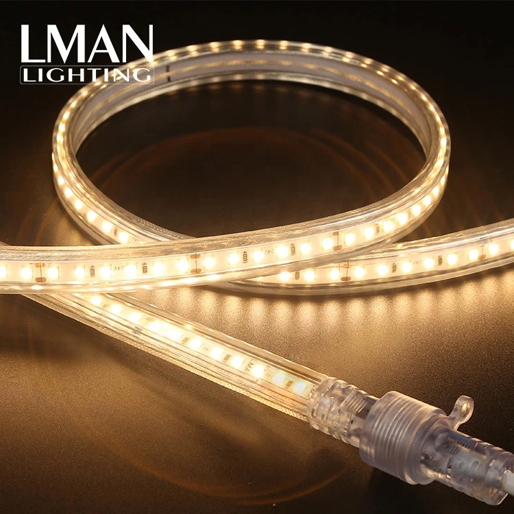 High bright male female connection SMD 2835 DC24V PVC coating IP65 waterproof flexible led strip light