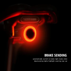 High end metal material bike bicycling Intelligent sensing led brake light flashing lights for bicycles cycle accessories