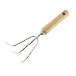 High Quality 5pcs stainless steel small garden hand tool with wood handle