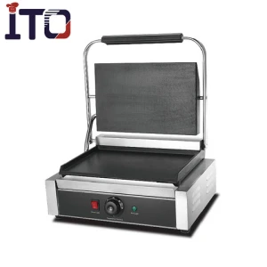 High Quality Cast Iron Non-stick Plate Two-head Commercial Panini Grill For Sale