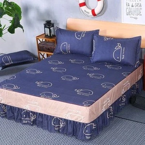 High Quality Cotton Double Luxury Bed Sheet Skirt