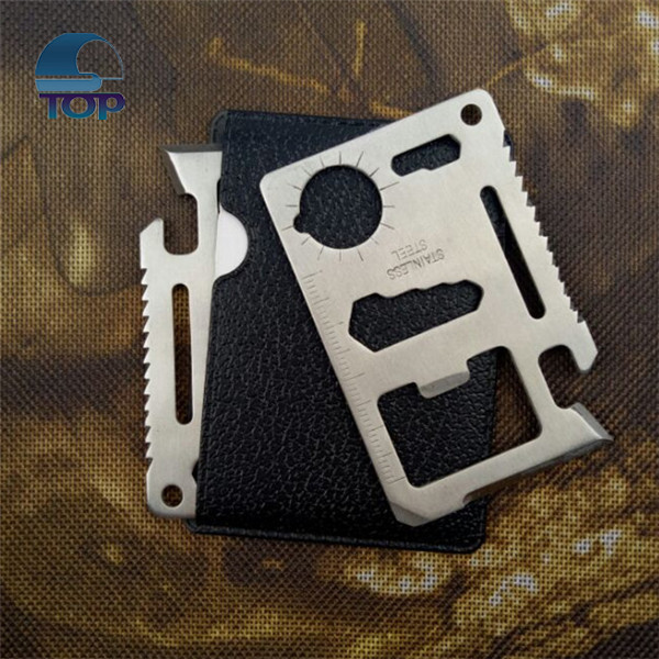 high quality credit card tool survival pocket knife comrade survival card comprised 11 function multitool