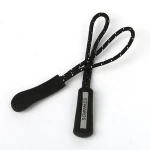 High Quality Fashion Pullers Customized Embossed Brand Logo PVC Rubber Zipper Sliders for Luggage